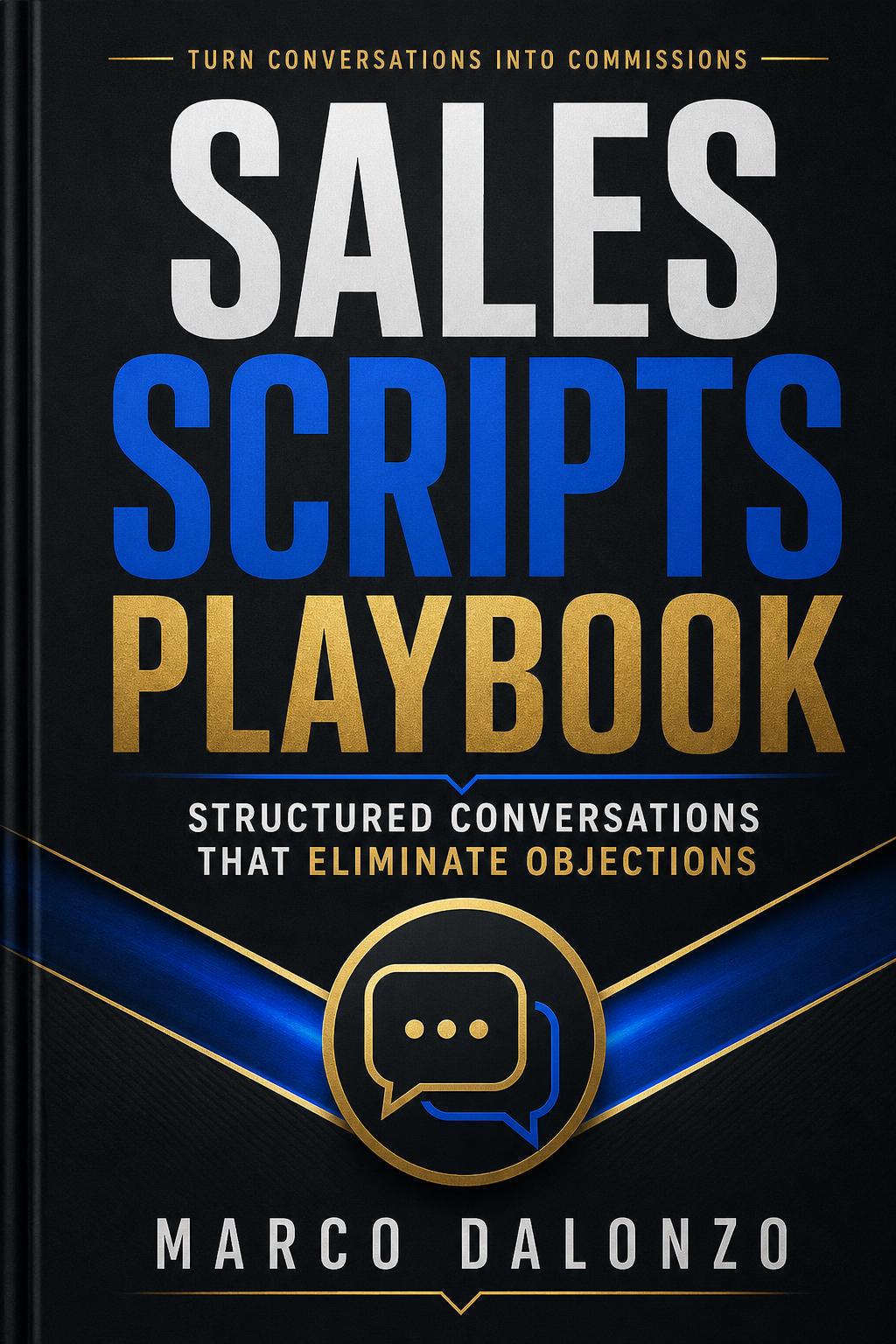 Sales Scripts Playbook™ book cover by Marco Dalonzo